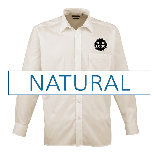 Mens Long Sleeve Poplin Shirt