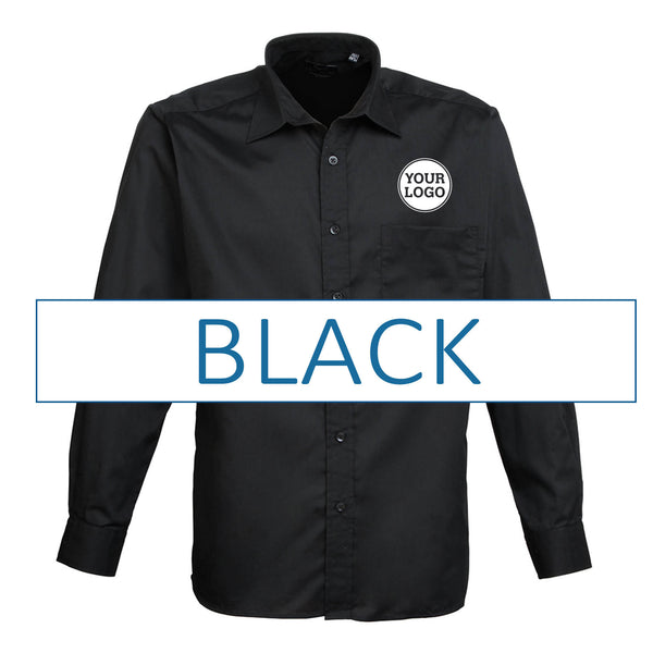 Mens Long Sleeve Poplin Shirt