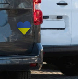 Charity Ukraine Heart Decal